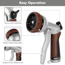 RESTMO Garden Hose Nozzle, Heavy Duty Metal Water Hose Nozzle with 7 Adjustable Spray Patterns, High Pressure Hand Sprayer with Flow Control, Best for Watering Plant & Lawn, Washing Car & Pet, Brown by GreenHaven Gardens