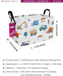 Rectangular Storage Basket Fabric Organizer Bin for Toys,Books,Clothes,Gifts,Pets-Perfect for Home,Office,Nursery,Dorm,Shelf(Rec-Vehicles) by TinyTreasures Baby Boutique