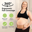 2-in-1 Maternity Belly Bands for Pregnant Women - Easy to Use Pregnancy Belly Support Band for Back, Pelvic, Hip, Adjustable Maternity Belt Support, Comfortable & Soft (Classic Ivory, One Size) by TinyTreasures Baby Boutique