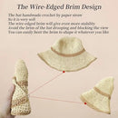 Floppy Big Beach Straw Hats for Women Foldable Summer Wide Brim Packable Sun Hat Womens Travel Straw Fedora Hat by GreenHaven Gardens