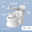 Real Feel 2-in-1 Potty with Wipes Storage, Flushing Sounds & Disposable Liners - Realistic Toilet - Easy to Clean & Assemble - Jool Baby (Gray) by TinyTreasures Baby Boutique
