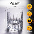 KAMMAK Crystal Whiskey Glasses Set of 2, Handcrafted 7.78oz Old Fashioned Glasses Stemless, Luxury Hand Blown Cocktail Glasses, Scotch Cup for Women, Men Gift for Bourbon Barware, Home Bar by CozyNest Decor