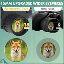 Aurosports 10x25 Binoculars for Adults and Kids, Large View Compact Binoculars with Low Light Vision, Easy Focus Small Binocular for Bird Watching Outdoor Travel Sightseeing Concert Hunting Hiking by TinyTreasures Baby Boutique