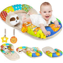 URMYWO Tummy Time Mat - 4 in 1 Cozy Tummy Time & Seated Support Pillow, Tummy Time Pillow for Newborn 0-12 Months, Infant Baby Sit Me Up Floor Seat Early Sensory Development Gifts Tummy Time Play Toys by TinyTreasures Baby Boutique