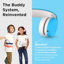 LilGadgets Connect+ Wired Kids Headphones for School with Mic, Volume Limited & Noise Reduction, On-Ear Headset with Cord, SharePort Technology for Multiple Kids & SoftTouch Padding, Blue by TinyTreasures Baby Boutique