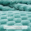 NEWCOSPLAY Super Soft Queen Blanket Sage Green Premium Silky Flannel Fleece 3D Clouds Stylish Jacquard Lightweight Bed Blanket All Season Use 350GSM (Sage Green, Queen(90"x90")) by CozyNest Decor