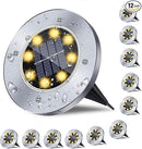 Solar Ground Lights, Waterproof Solar Garden Lights, Upgraded Outdoor Garden Waterproof Bright in-Ground Lights, Landscape Lights for Pathway,Yard,Deck,Lawn,Patio,Walkway (12 Pack Warm Light by GreenHaven Gardens