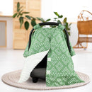 TANOFAR Baby Carseat Canopy, Peekaboo Opening Car Seat Canopy for Babies, Soft and Breathable Infant Carrier Canopy, Multi-use Baby Carrier, Stroller, Nursing Cover, Minky Blanket, Green by TinyTreasures Baby Boutique