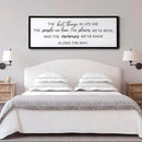 The Best Things in Life Framed Wall Art, 40''×15'' Rustic The Best Things in Life Sign for God Jesus Christ Prayer, Horizontal Holy Inspirational Family Home Decor by CozyNest Decor