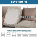 H.VERSAILTEX Velvet Stretch Couch Cushion Cover Plush Cushion Slipcover for Chair Loveseat Sofa Cushion Furniture Protector Seat Cushion Sofa Cover (3 Piece Sofa Cushion Covers, Oatmeal) by CozyNest Decor