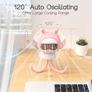 Cute Bunny Stroller Fan Clip On for Baby, Bladeless Fan 4000mAh Rechargeable Battery Operated, Flexible Tripod, 4 Speeds, Auto Oscillating, Small Cooling Fan for Kids by TinyTreasures Baby Boutique