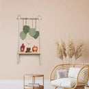 Macrame Wall Hanging Bohemian Woven Tapestry Chic Woven Leaf Tassels Decoration Handmade Wall Art Home Decor for Apartments, Dorms, Living Rooms, Bedrooms, Nursery Backdrop by CozyNest Decor