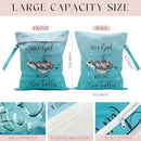 Waterproof Wet Bag for Swimsuit, Travel Beach Wet Dry Bag, Hidden Zipper Reusable Baby turtle Wet Bags, for Travel Beach Wet Swimsuits Toiletries Diapers Dirty Gym Clothes Laundry Bag by TinyTreasures Baby Boutique