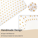 4-Piece Crib Bedding Set for Girls, Boho Baby Girl Bedding Set with Crib Skirt, Baby Quilt, Crib Sheet and Diaper Stacker, Flower by TinyTreasures Baby Boutique