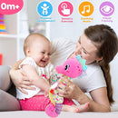 Baby Sensory Toys 0-6 3-6 Months Musical Stuffed Animal Plush Pink Seahorse for Infant 6-12 Month Tummy Time with Baby Mirror Newborn Crinkle Developmental Toy Girls Boys Birthday Gifts 0-3 4 5 Month by TinyTreasures Baby Boutique