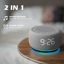 Buffbee Sound Machine & Alarm Clock 2-in-1, 18 Soothing Sound, 7 Night Light, Sleep Timer, Precise 30-Level Volume Control White Noise Machine by TinyTreasures Baby Boutique
