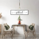 The Best Memories Are Made Gathered Around The Table Wall Decor: Farmhouse Kitchen Wall Art Framed Large Rustic Kitchen Sign Modern Dining Room Wall Decor Hanging Wall Plaques 12"x40" by CozyNest Decor