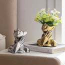 BrownLove Golden Ceramic Face Vase, Modern Golden Decorative Art Vase, Bookshelf Placed On The Desktop, Small Living Room, Office and Bedroom by GreenHaven Gardens
