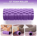 5 in1 Foam Roller Set, High Density Deep Tissue Massager for Muscle Massage, Massage Roller, Massage Ball, Resistance Band for Whole Body Physical Therapy Deep Muscle Massage (Purple) by CozyNest Decor