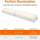 Amazon Basics LED USB/Battery Operated Light Bar, Swivel Motion Sensor, Stick on Lights, 250 Lumens, 12 Inches, Under Cabinet Lighting, Closet, Kitchen, 2 Pack, White by GreenHaven Gardens