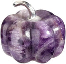 Jovivi Amethyst Crystal Pumpkin Figurine, 1.2" Mini Carved Gemstone Pumpkin Statue Decor Healing Stones Decorative Ornaments for Fall Harvest Thanksgiving Halloween Decorations Home Decor by CozyNest Decor