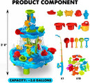 CozyBomB™ Water Table for Toddlers 3-5 | Outdoor Toys Water Play Table, Magnetic Fishing Toy Game, Summer Splash Pond Showers Sand Activity, Sensory Party Birthday Gift Kids Ages 4-8 9-12 (2-Tiers) by TinyTreasures Baby Boutique