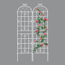 2 Pack Metal Garden Trellis 71" H Fence Rustproof Garden Trellis for Climbing Plants Support Roses Flower Outdoor Lawn, Cream White by GreenHaven Gardens