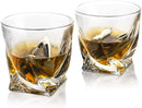 Whiskey Stones Gift Set, 2 Twisted Glasses