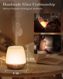 Glass Essential Oil Diffuser, 180ml Ultrasonic Aroma Diffuser for Essential Oil Large Room, Auto-Off Timer & Night Light with 7 Mood Lights, Quiet, Air Diffusers for Home Bedroom Office, Gift Idea by TinyTreasures Baby Boutique