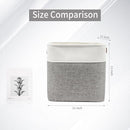 Collapsible Fabric Storage Cubes 11x11 Cube Storage Bins, 4 Pack Closet Baskets Box with Handles for Organizing, Shelf, Toys, Clothes, Home, Office, Nursery (Grey&White) by TinyTreasures Baby Boutique