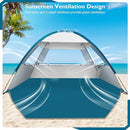 COMMOUDS Beach Tent Sun Shade for 3/4-5/6-7/8-10 Person, UPF 50+ Beach Sun Shelter Canopy Tent, Lightweight, Easy Set Up and Carry by TinyTreasures Baby Boutique