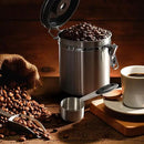 ShanSon Coffee Canister Airtight Coffee Container Stainless Steel Coffee Bean Storage Container with Scoop Coffee Canister for Beans Grounds Sugar Flour Tea Cereal,16OZ,Silver by CozyNest Decor