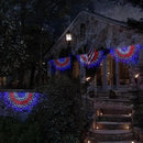 150 LED American Flag Lights Outdoor 3 Pack - 4x2 FT Half Fan Shape Patriotic Net Lights with 8 Modes, Waterproof for 4th of July Decorations, Christmas, Yard, Parties by GreenHaven Gardens