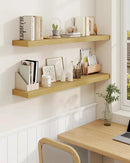 Marsmiles 72" Floating Shelves for Wall, Wooden Shelves with Invisible Brackets Set of 2, Rustic Farmhouse Wall Mounted Shelf for Kitchen Bathroom Living Room Study, Natural Oak by CozyNest Decor