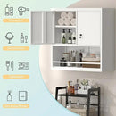 Wall Cabinets,Garage Metal Storage Cabinet with Shelf,Wall Storage Cabinet with Locking Door,Steel Cabinets for Kitchen,Home Office,Basement by CozyNest Decor