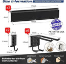 Storaboks Heavy Duty Garage Storage Rack System, Wall Mounted Tool Organizer with 8 Double Hooks, 3 Rails, Garden Yard Tools Hanger for Ski Gears, Broom, Rake, Shovel by GreenHaven Gardens
