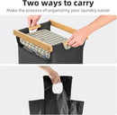 Laundry Hampers 3 Section, Laundry Sorter with Removable Shelf and Pull-Out Bags, Clothes Hampers with Wheels Rolling Cart Basket for Laundry Room Bathroom, 3 x 40 L (Black White Gray) by CozyNest Decor
