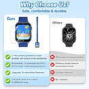 Smart Watch for Kids Boy Gift Ages 3-12, 2 Screen Protector, 26 Puzzle Games, HD Camera Video Music Player Touchscreen Pedometer, Educationtal Toy Brithday Gifts for Boy Ages 4 5 6 7 8 9 10(Blue) by TinyTreasures Baby Boutique