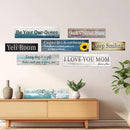 CHAOSETKEN Custom Text Sign Wall Art Personalized Family Quote Wall Decor Family Sign Canvas Prints Customized Wood Text Quote Pictures Rustic Farmhouse Decor Framed (24L x 6W) by CozyNest Decor