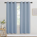 NICETOWN Blackout 72 inch Curtains for Kids Room, Grommet Room Darkening Thermal Insulated Solid Window Treatments Sound Reducing for Bedroom, 2 Panels, W37 x L72, Vintage Blue by TinyTreasures Baby Boutique