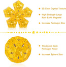 RoomyRoc Magnetic Fidget Sphere - Pentagons Magnets Balls - 12 Piece Set - Crystal Orange - Magnet Fidgets Toy - Creativity Beyond Imagination, Inspirational, Recreational, Desk Toys for Adults by TinyTreasures Baby Boutique