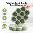 KeaBabies Silicone Food Freezer Trays with Lid, 2oz x 10 Pods Baby Food Storage Containers, Easy Puree Meal Prep, Breast Milk Silicone Freezer Molds, Dishwasher, Microwave Safe, BPA-Free (Sage) by TinyTreasures Baby Boutique
