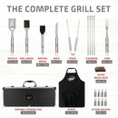 Kaluns Grilling Accessories, Birthday Gifts for Men Grilling Gifts, Heavy Duty Stainless Steel BBQ Grill Tools Set for Outdoor Grill with Aluminum Case and Apron, Husband Dad Gifts for Christmas by GreenHaven Gardens