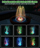 SZMP Solar Fountain Pump Upgraded 100% Glass Panel, 3.5W Solar Powered Fountain Built-in 2000 Battery with 7 Nozzle & 4 Fixer, Solar Fountain for Bird Bath, Pond, Fish Tank, Outdoor (Colorful) by GreenHaven Gardens