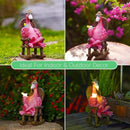 Goodeco Solar Flamingo Statue Outdoor - Perfect Relaxing Fairy Garden Gifts, Great as Birthday or Mom Gifts - 8.1 inches Tall, Pink by GreenHaven Gardens
