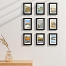 Vittanly 4x6 Picture Frames Set of 9, Shatter Resistant Plexiglass, Display 3.5x5 Pictures with Mat or 4x6 without Mat, Photo Frames for Wall or Tabletop, Engineered Wood, Black by CozyNest Decor