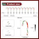 10" Christmas Candy Cane Pathway Lights, Set of 10 Pack Christmas Outdoor Decorations Candy Cane Lights Red & Green by GreenHaven Gardens