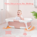 Collapsible Baby Bathtub,Baby Bath Tub with Soft Cushion & Thermometer,Baby Bathtub Newborn to Toddler 0-36 Months,Portable Travel Baby Tub by TinyTreasures Baby Boutique