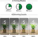 SANSI Grow Lights for Indoor Plants, Pot Clip LED Plant Light for Growing Full Spectrum, Plant Growing Lamp with 4-Level Dimmable, Auto On Off 3 6 12 Hrs Timer for Pot Plants, White 10W 1-Pack by GreenHaven Gardens
