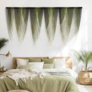 Macrame Wall Hanging Dip-Dyed Large Macrame Wall Decor Yarn Tapestry 57" W x 41" L For Headboard Bedroom Living Room Boho Fiber Home Art by CozyNest Decor